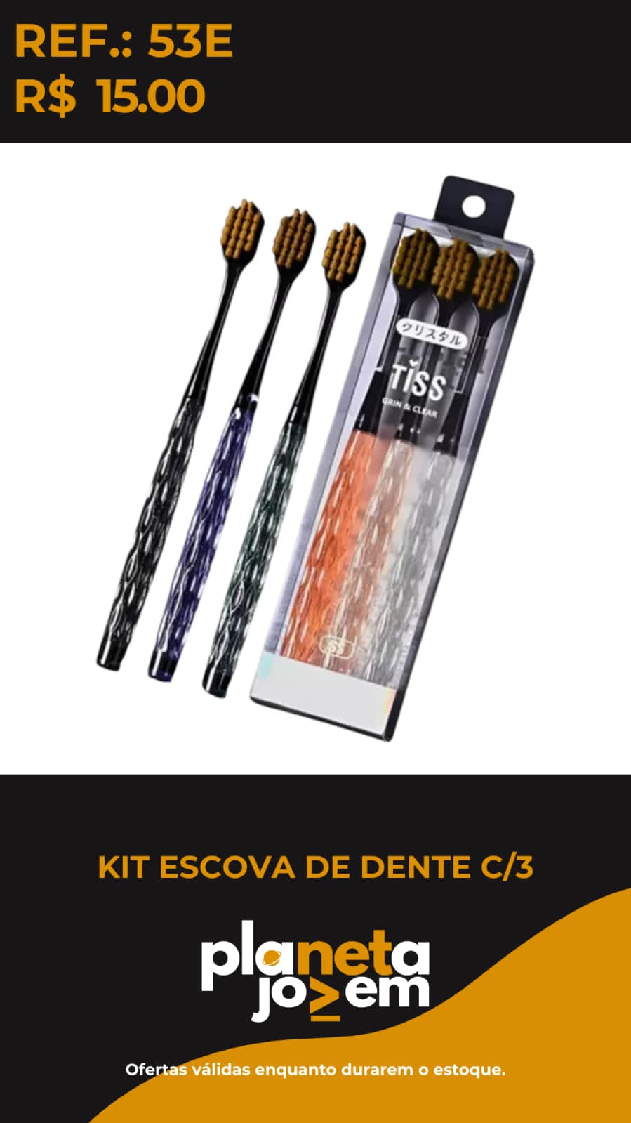 Kit Escova De Dente C/3